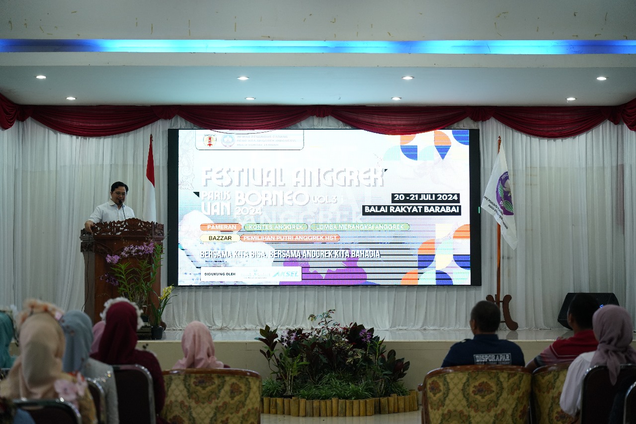 Bupati HST Resmi Membuka Festival Anggrek Parisj Van Borneo 3 di Barabai