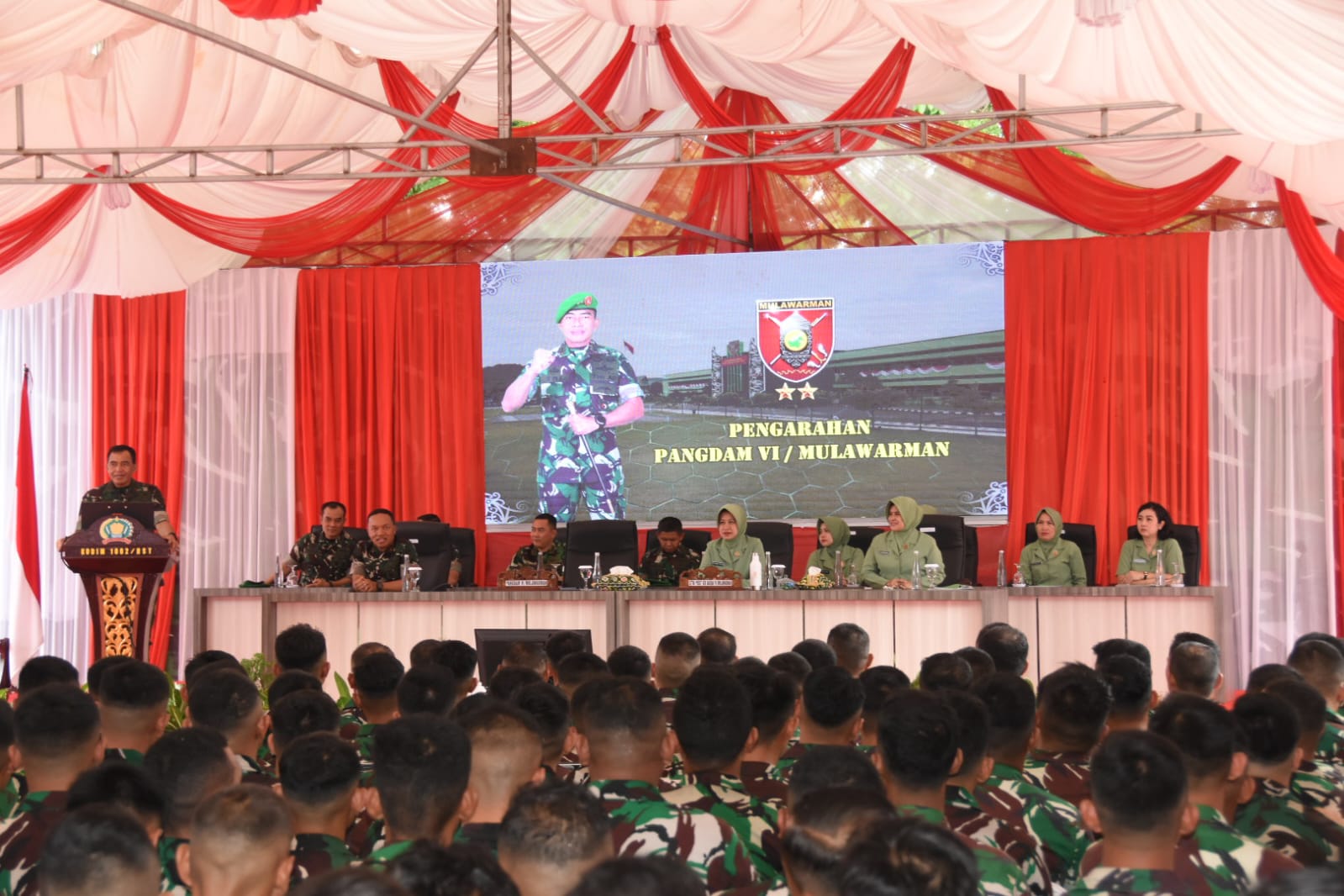 Pangdam VI/Mulawarman Tekankan Netralitas TNI dan Perangi Judi Online di Kunjungan Kerja ke Kodim 1002/Hulu Sungai Tengah