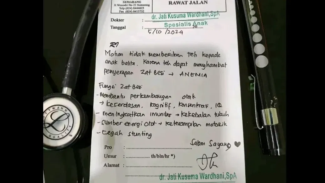 Anemia Defisiensi Besi pada Anak, Teh Jadi Penyebab Utama?