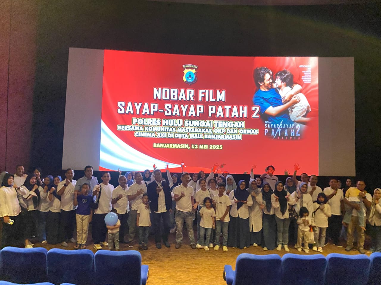 Kapolres HST Nobar Film Sayap-Sayap Patah 2, Ajak Warga Waspadai Ancaman Terorisme