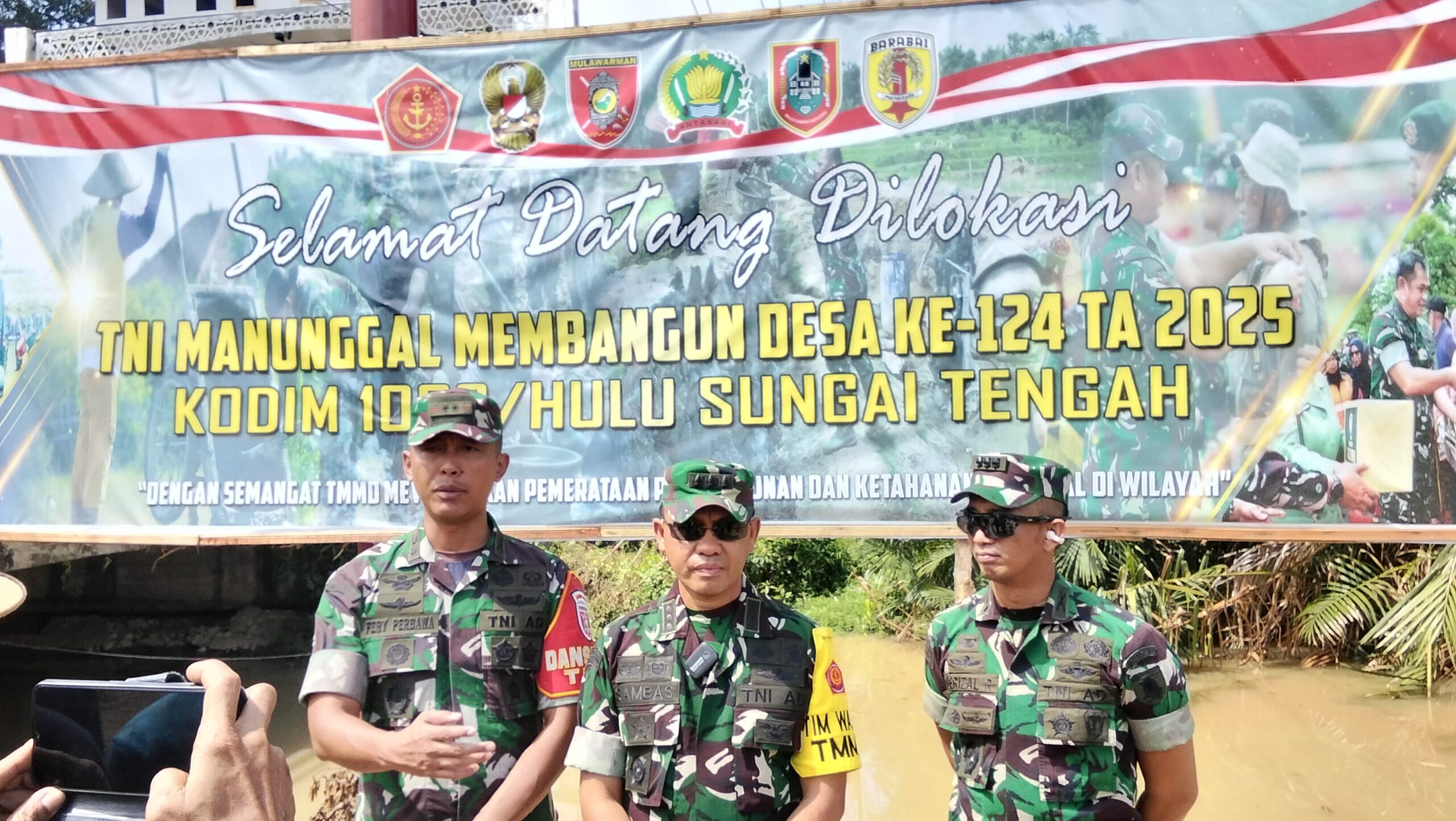 Kolonel Inf Sambas Tinjau TMMD ke-124 Kodim 1002/HST, Progres Capai 48 Persen