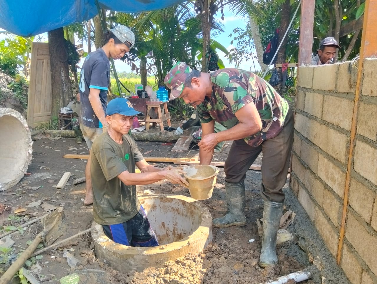 Warga HST Segera Nikmati Hunian Sehat, Satgas TMMD Fokus Bangun Septic Tank