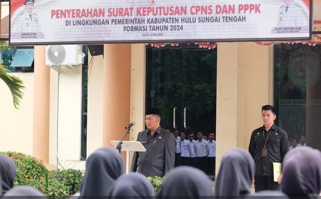 Bupati HST Serahkan SK CPNS dan PPPK: Jaga Integritas, Layani dengan Hati
