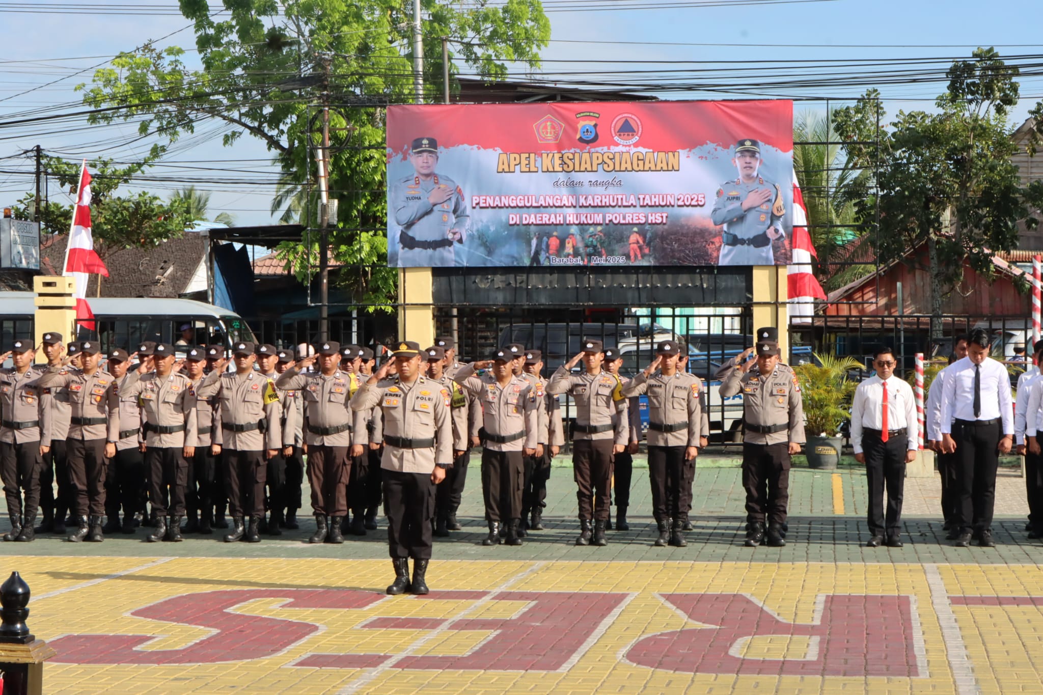 Sinergi Lintas Instansi, Polres HST Gelar Apel Siaga Karhutla 2025