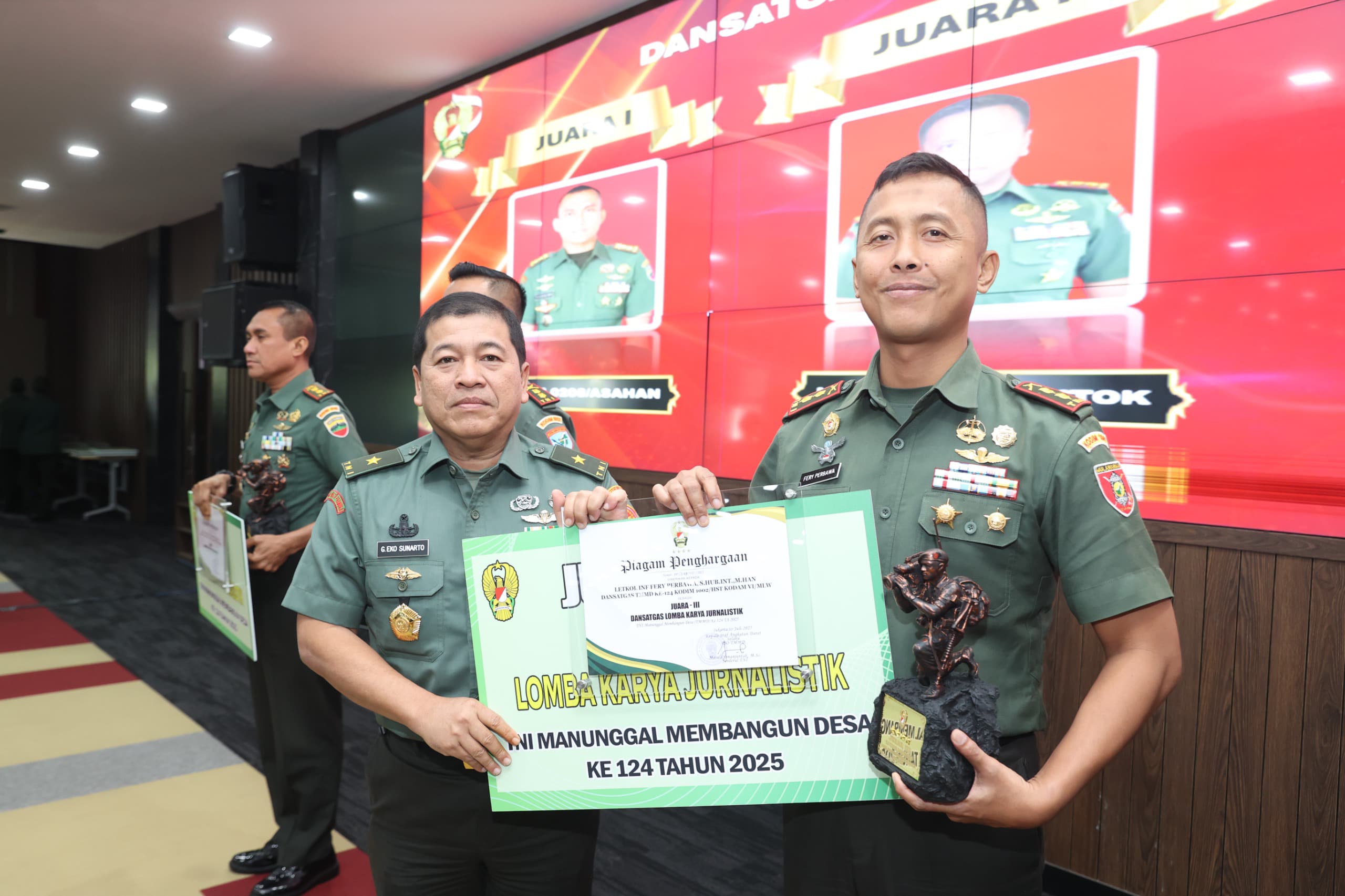 Kodim 1002/HST Ukir Prestasi Gemilang, Sabet Tiga Penghargaan di TMMD ke-124