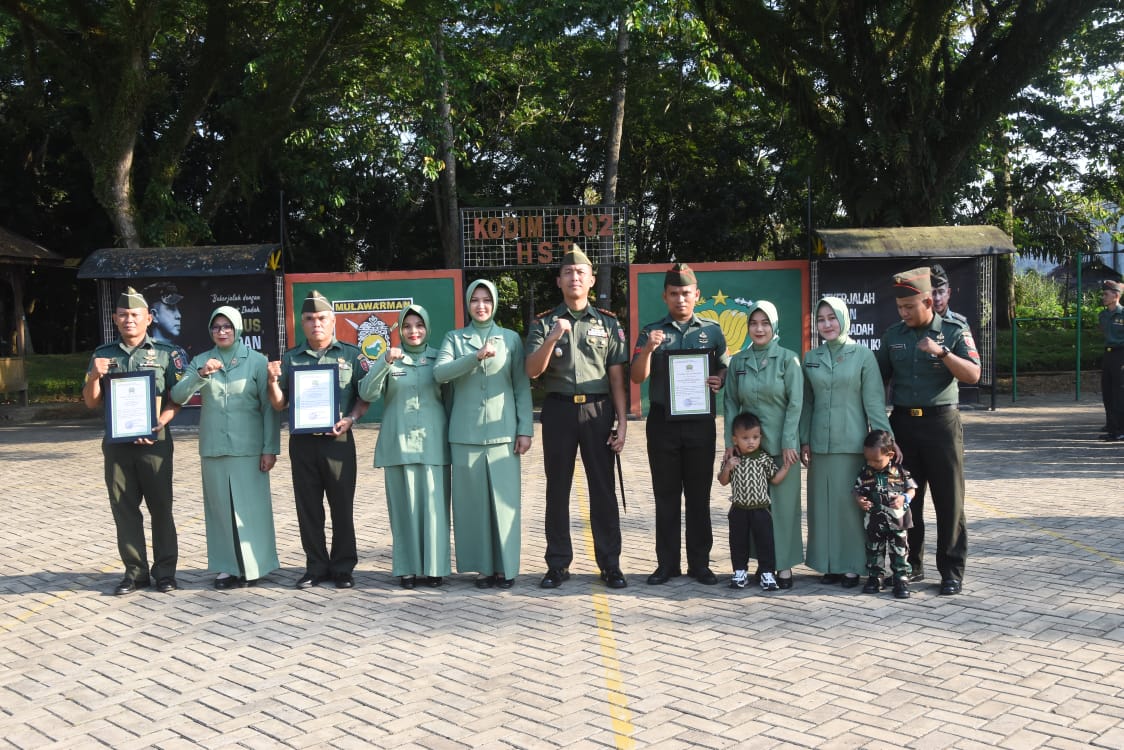 Kodim 1002/HST Gelar Korp Raport, Dandim Tekankan Jaga Marwah TNI