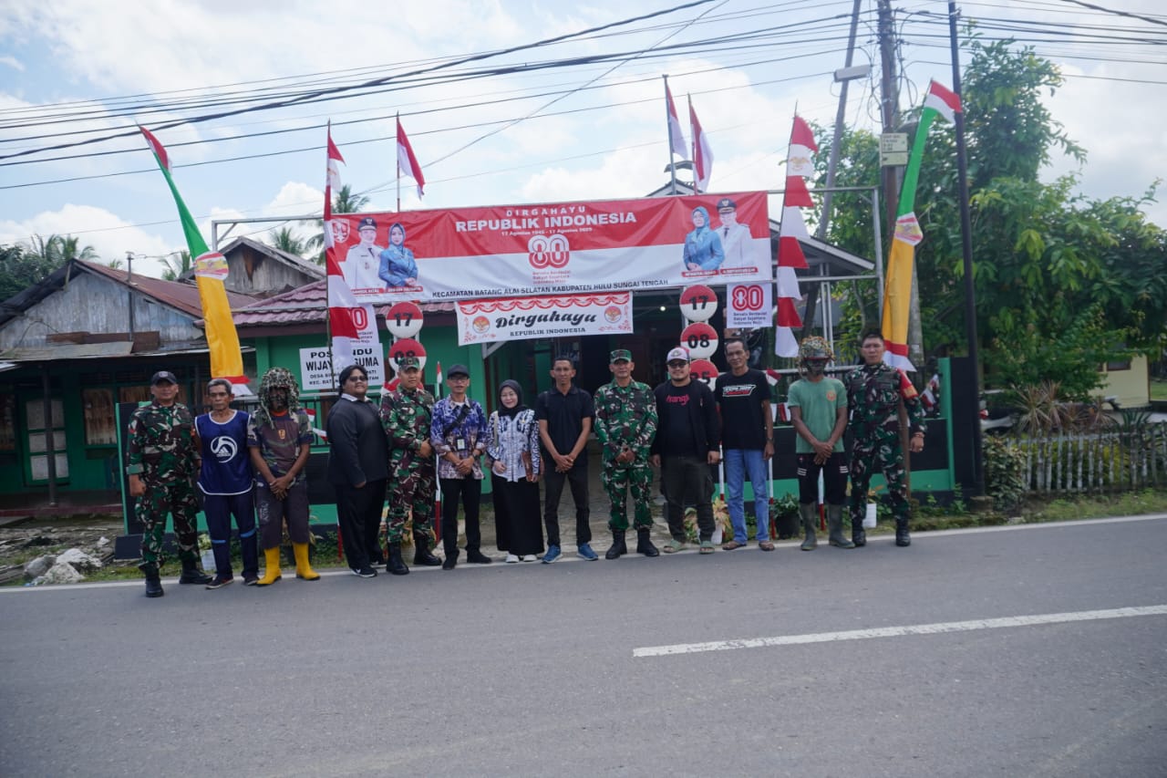 Kodim 1002/HST Gelar Lomba Kreatifitas Gapura Semarakak HUT ke-80 RI