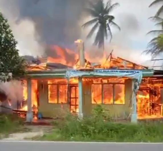 Kebakaran Hanguskan Satu Rumah di Birayang Kecamatan Batang Alai Selatan