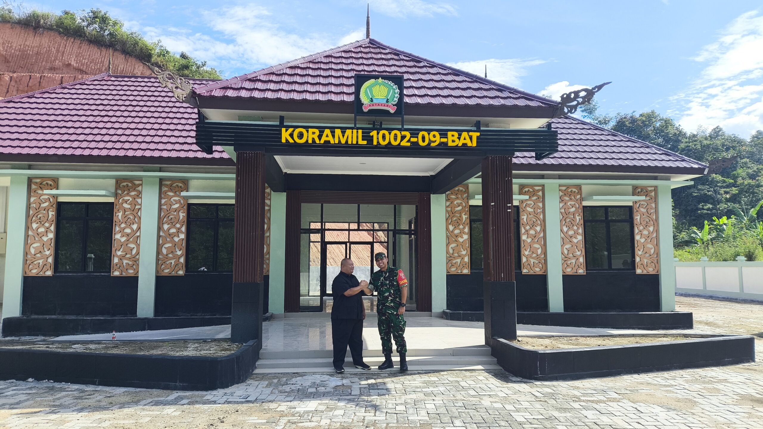 Realisasikan Aspirasi, Bang Jeck Bersama Dandim 1002/HST Tinjau Koramil Batang Alai Timur