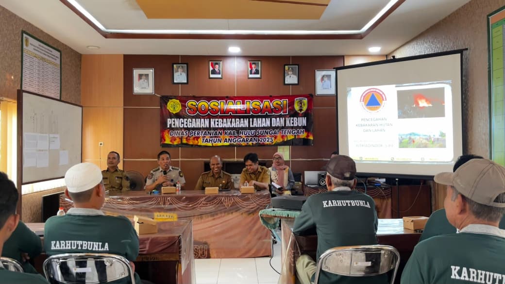 BPBD HST Ajak Petani Limpasu Cegah Kebakaran Lahan di Musim Kemarau