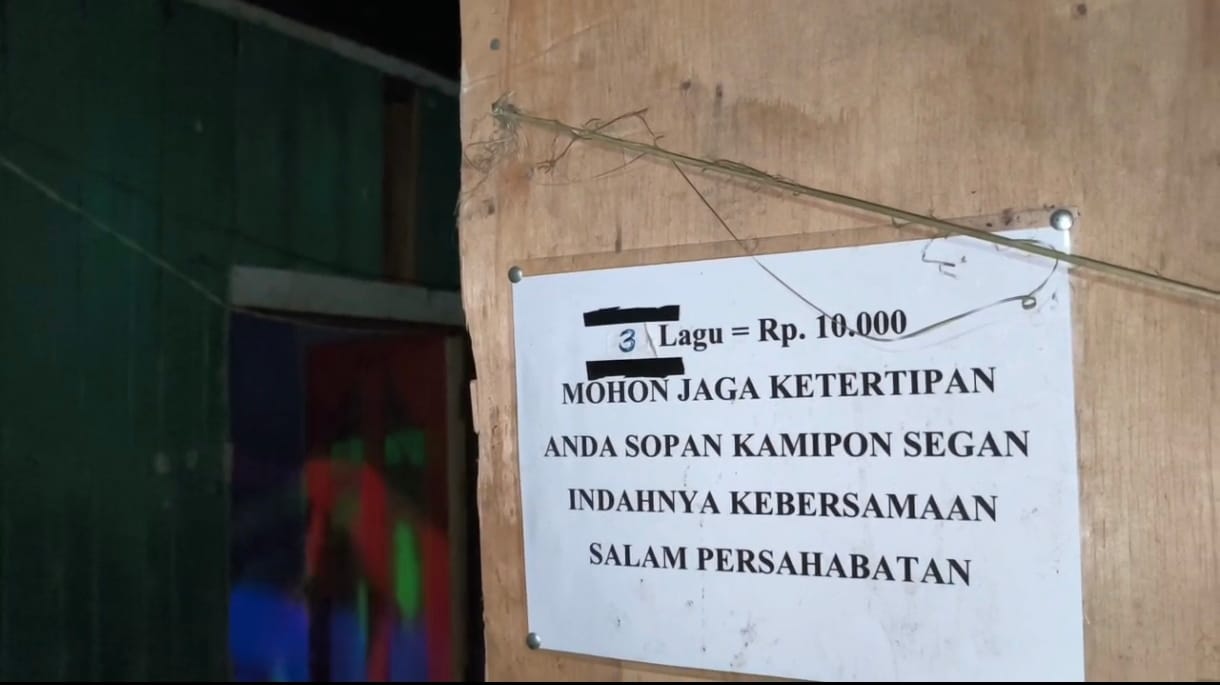 Room Karaoke Warung “Jablai” di Sungai Buluh HST Tidak Berizin, Bertuliskan 3 Lagu Rp10 Ribu